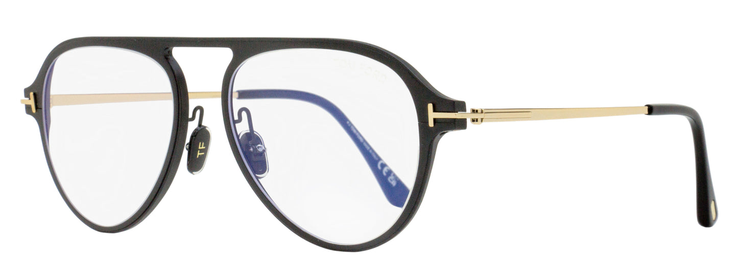 Tom Ford Magnesium Pilot Eyeglasses TF5972-B 002 Matte Black/Gold 54mm FT5972