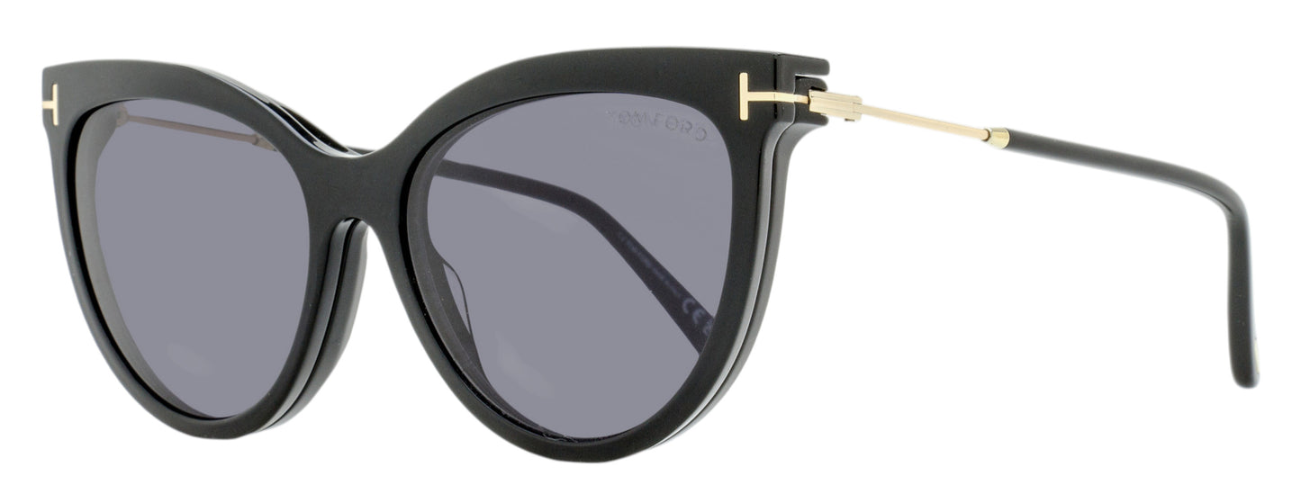 Tom Ford Magnetic Clip-on Eyeglasses TF5994-B 001 Black/Gold 56mm FT5994