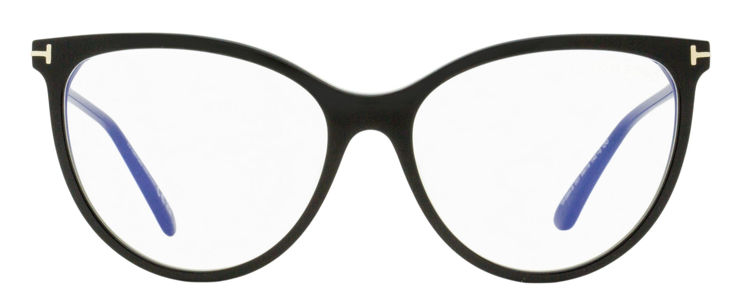 Tom Ford Magnetic Clip-on Eyeglasses TF5994-B 001 Black/Gold 56mm FT5994