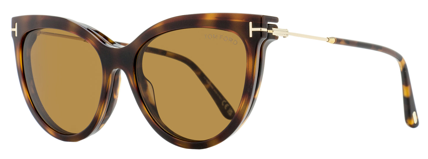 Tom Ford Magnetic Clip-on Eyeglasses TF5994-B 052 Dark Havana 56mm FT5994