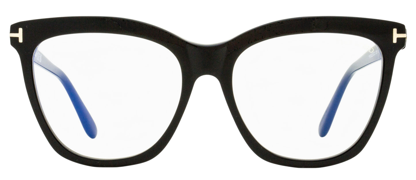 Tom Ford Blue Block Butterfly Eyeglasses TF6042-B 001 Black 54mm FT6042