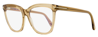 Tom Ford Blue Block Butterfly Eyeglasses TF6042-B 045 Transparent Brown 54mm FT6042