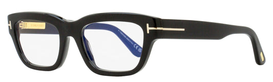 Tom Ford Blue Block Rectangular Eyeglasses TF6045-B 001 Black 52mm FT6045