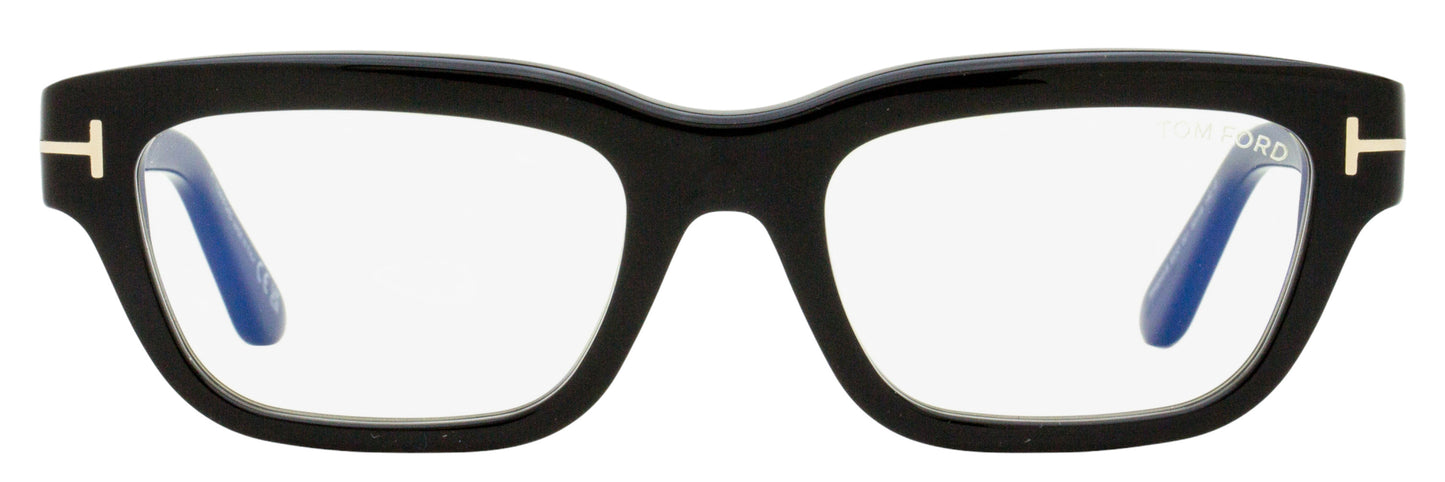 Tom Ford Blue Block Rectangular Eyeglasses TF6045-B 001 Black 52mm FT6045