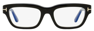 Tom Ford Blue Block Rectangular Eyeglasses TF6045-B 001 Black 52mm FT6045