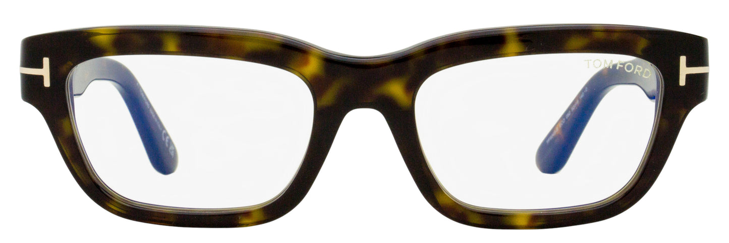 Tom Ford Blue Block Rectangular Eyeglasses TF6045-B 052 Dark Havana 52mm FT6045