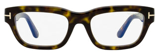 Tom Ford Blue Block Rectangular Eyeglasses TF6045-B 052 Dark Havana 52mm FT6045