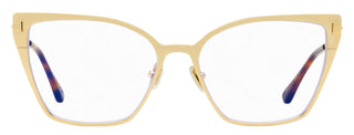 Tom Ford Geometric Cat-Eye Eyeglasses TF6051B 028 Gold/Havana 56mm