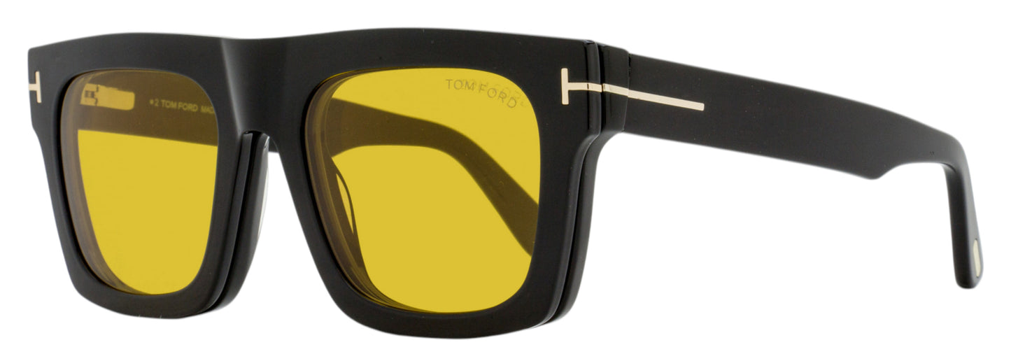 Tom Ford Square Clip-on Eyeglasses TF6068-B 001 Black 53mm FT6068