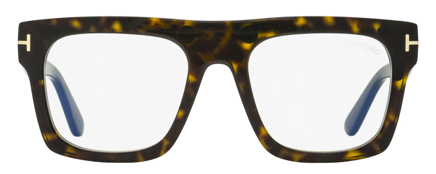 Tom Ford Square Clip-on Eyeglasses TF6068-B 052 Dark Havana 53mm FT6068