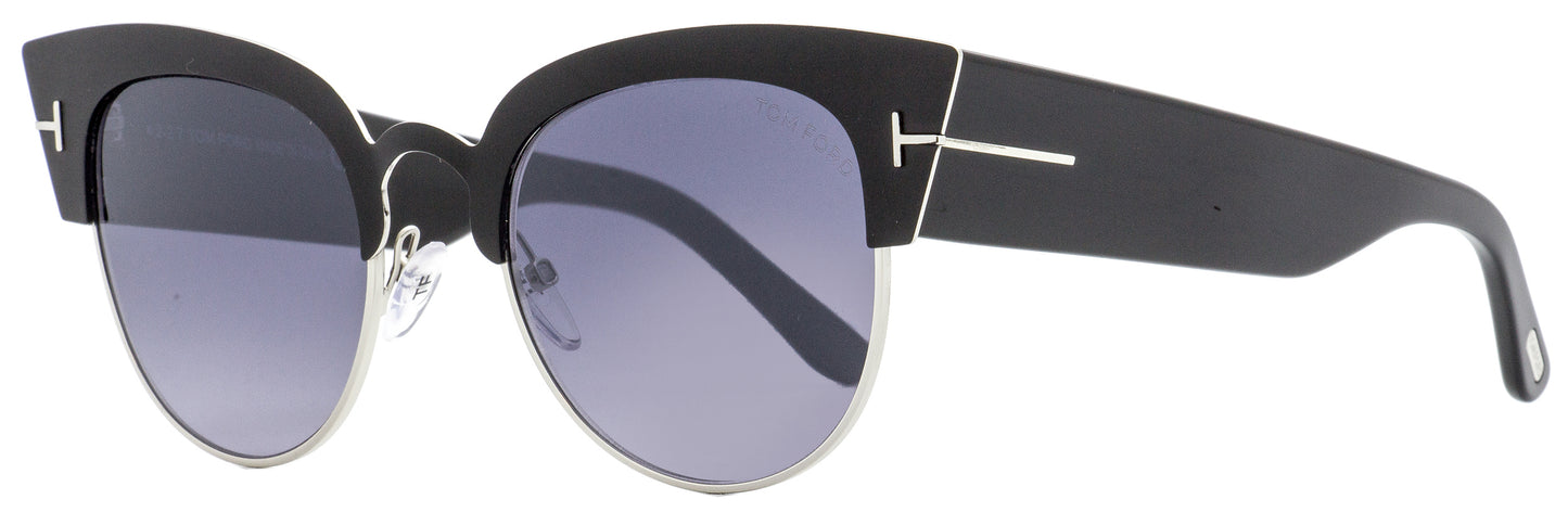 Tom Ford Cat Eye Sunglasses TF607 Alexandra-02 05C Black/Ruthenium 51mm FT0607