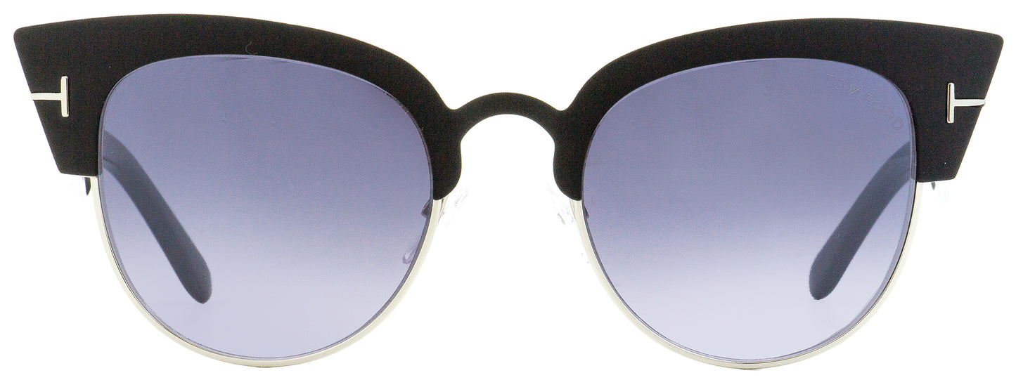 Tom Ford Cat Eye Sunglasses TF607 Alexandra-02 05C Black/Ruthenium 51mm FT0607