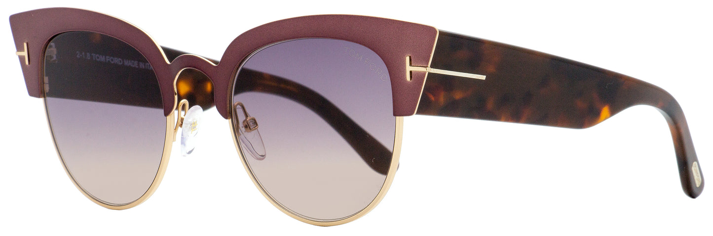 Tom Ford Cat Eye Sunglasses TF607 Alexandra-02 74B Antique Rose/Vintage Havana 51mm FT0607