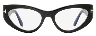 Tom Ford Blue Block Cat Eye Eyeglasses TF6134B 001 Black 55mm