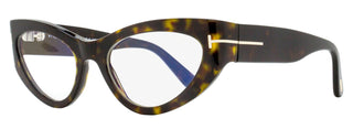 Tom Ford Blue Block Cat Eye Eyeglasses TF6134B 052 Dark Havana 55mm
