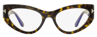 Tom Ford Blue Block Cat Eye Eyeglasses TF6134B 052 Dark Havana 55mm