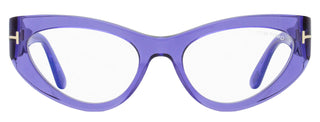 Tom Ford Blue Block Cat Eye Eyeglasses TF6134B 081 Violet 55mm