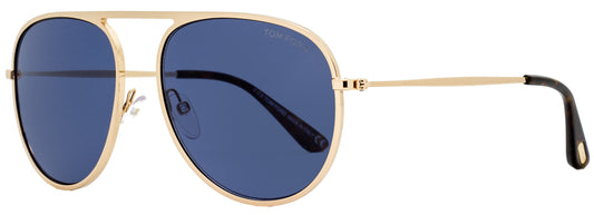 Tom Ford Oval Sunglasses TF621 Jason-02 28V Gold/Havana 57mm FT0621