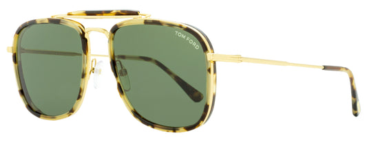 Tom Ford Square Sunglasses TF665 Huck 56N Tortoise/Gold 56mm FT0665