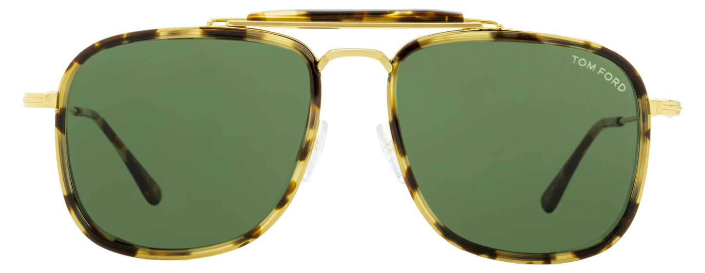 Tom Ford Square Sunglasses TF665 Huck 56N Tortoise/Gold 56mm FT0665