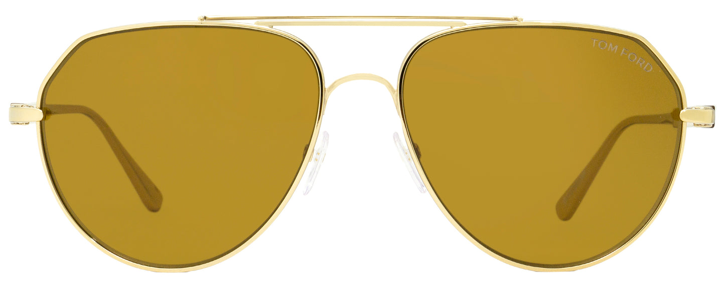 Tom Ford Pilot Sunglasses TF670 Andes 28E Gold/Havana 61mm FT0670