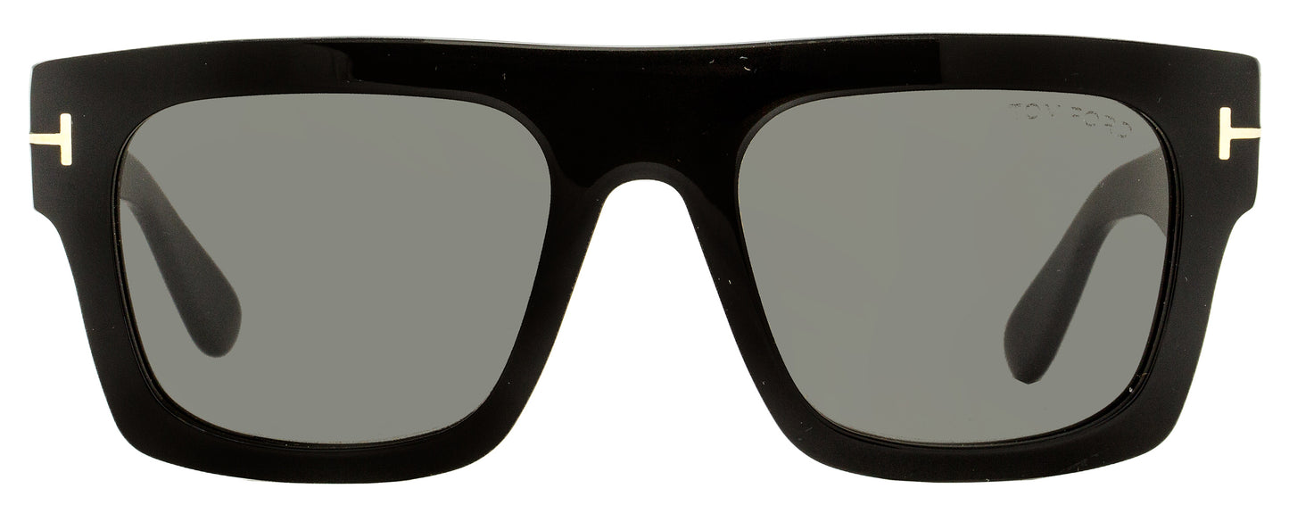 Tom Ford Flat Top Sunglasses TF711 Fausto 01A Black 53mm FT0711