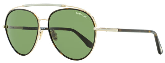 Tom Ford Pilot Sunglasses TF748F Curtis 52N Gold/Dark Havana 62mm FT0748