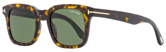 Tom Ford Square Sunglasses TF751 Dax 52N Dark Havana 50mm FT0751