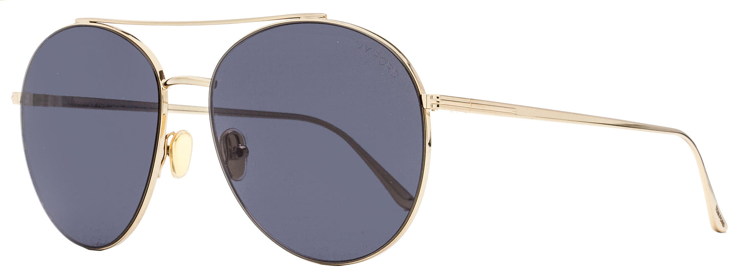 Tom Ford Round Sunglasses TF757 Cleo 28A Gold 59mm FT0757