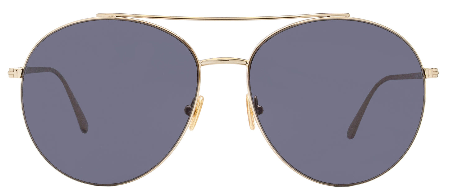 Tom Ford Round Sunglasses TF757 Cleo 28A Gold 59mm FT0757