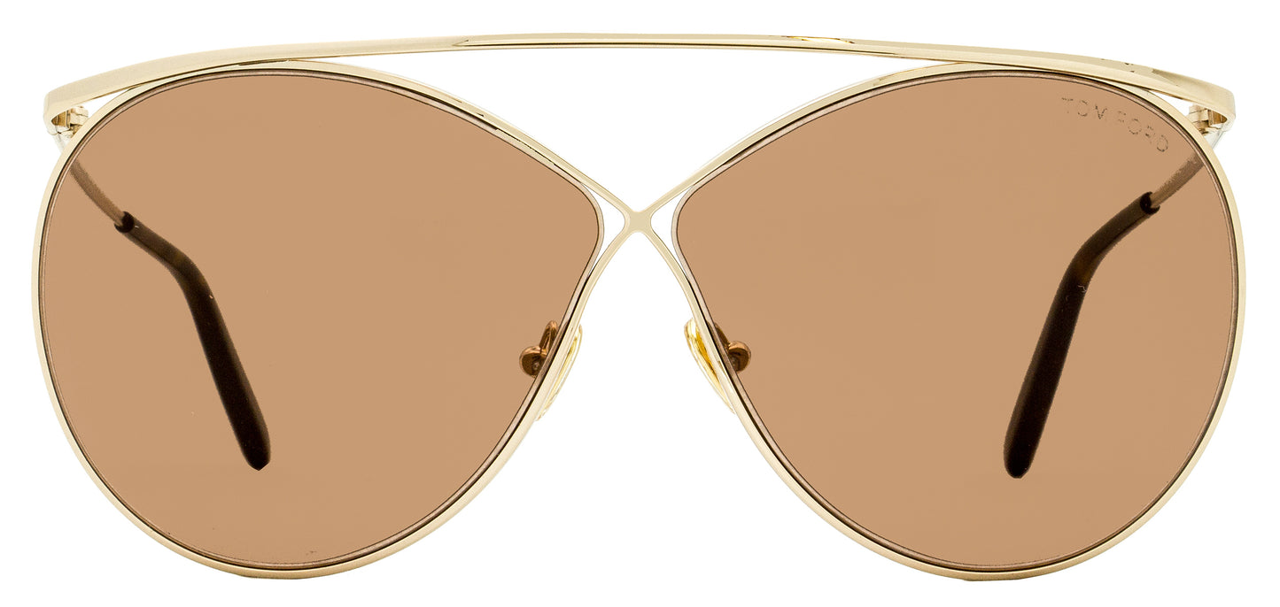 Tom Ford Criss Cross Sunglasses TF761 Stevie 28Y Gold/Havana 67mm FT0761