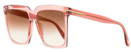 Tom Ford Square Sunglasses TF764 Sabrina-02 72G Transparent Rose 58mm FT0764