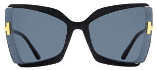 Tom Ford Butterfly Sunglasses TF766 Gia 03A Black/Crystal/Gold 63mm FT0766