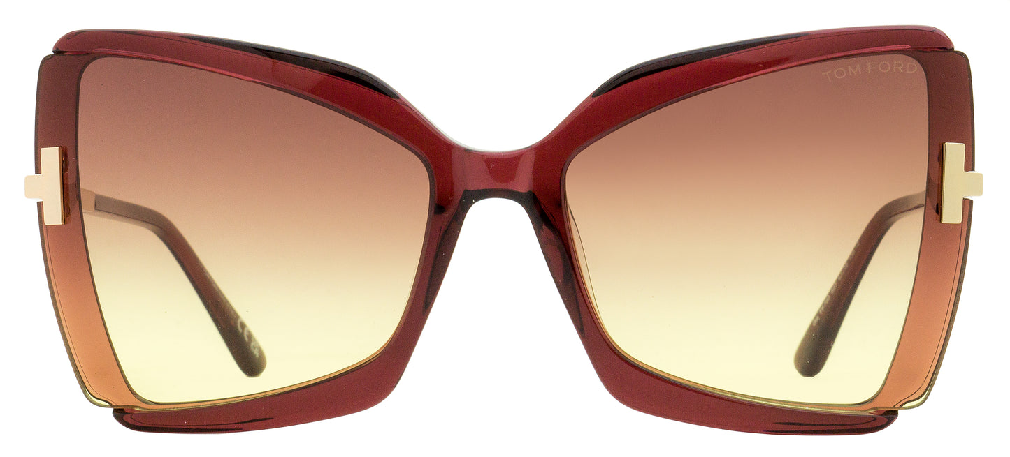 Tom Ford Gia Sunglasses TF766 69T Bordeaux/Gold 63mm FT0766