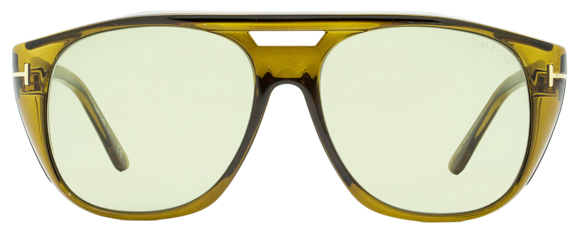 Tom Ford Square Sunglasses TF799 Fender 48N Transparent Brown 59mm