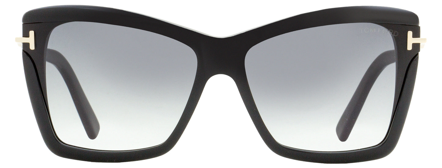 Tom Ford Butterfly Sunglasses TF849 Leah 01B Black/Gold 64mm FT0849