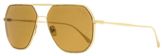 Tom Ford Navigator Sunglasses TF852 Gilles-02 28E Gold 59mm FT0852