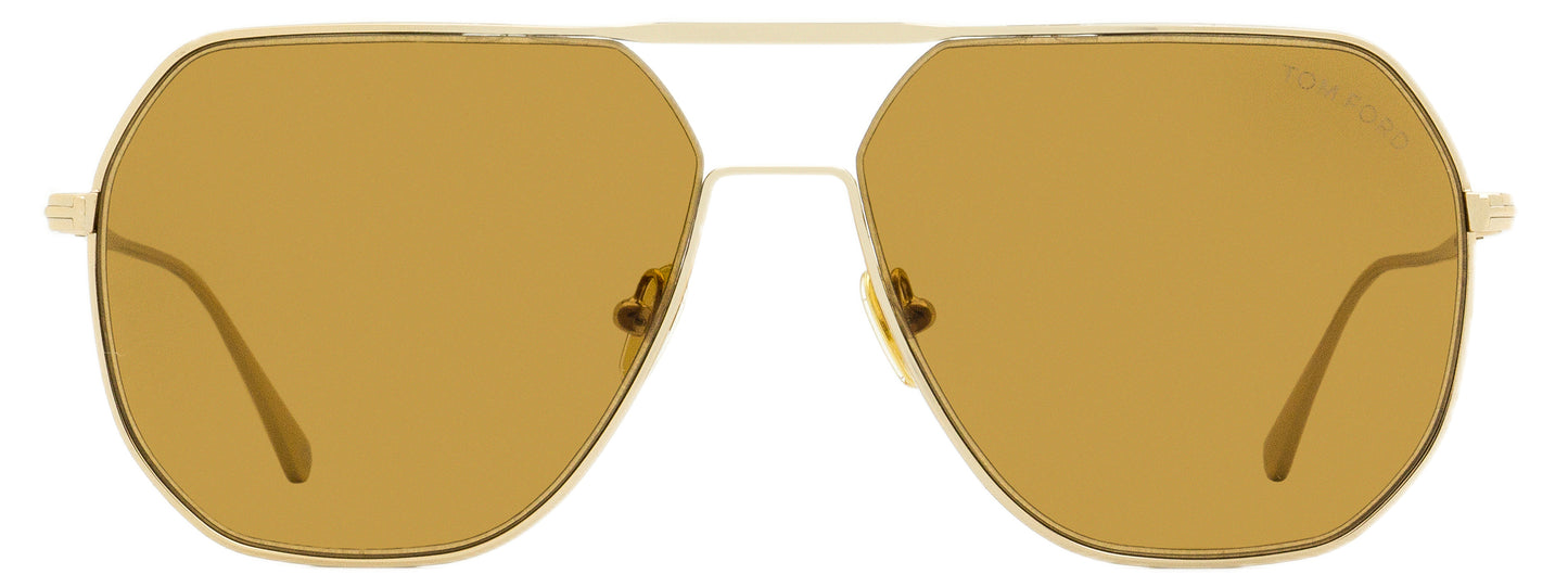 Tom Ford Navigator Sunglasses TF852 Gilles-02 28E Gold 59mm FT0852