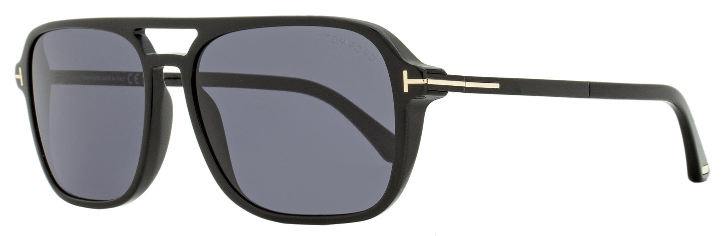 Tom Ford Rectangular Sunglasses TF910 Crosby 01A Black 59mm FT0910