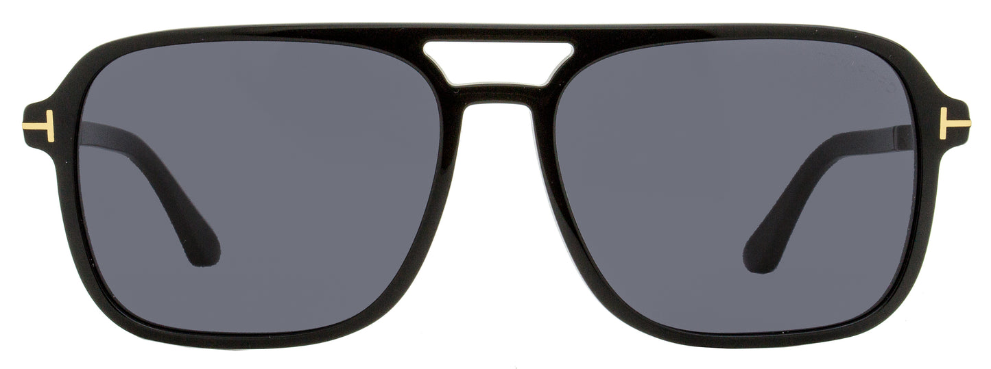 Tom Ford Rectangular Sunglasses TF910 Crosby 01A Black 59mm FT0910