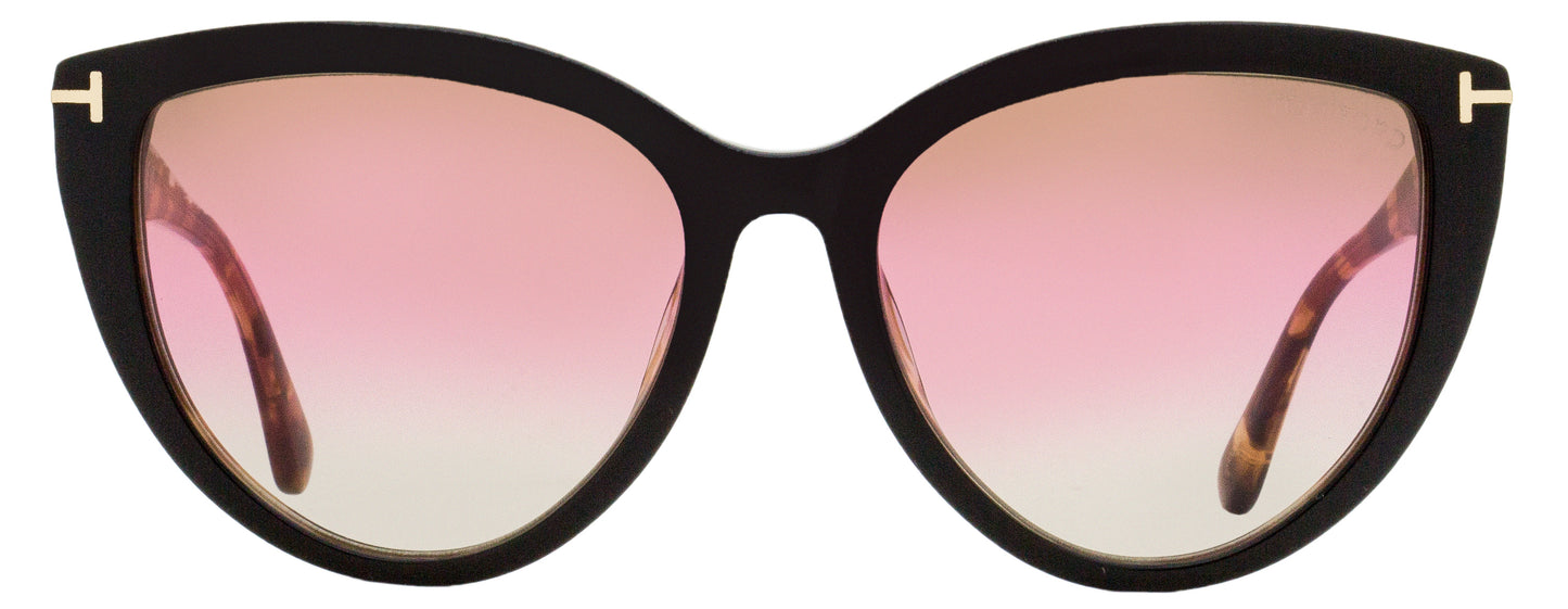 Tom Ford Cat Eye Sunglasses TF915 Isabella-02 05F Black/Rose Havana 56mm FT0915