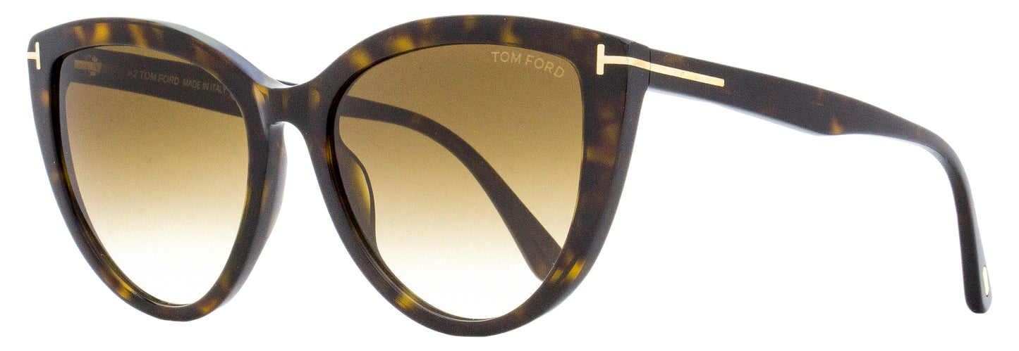 Tom Ford Cat Eye Sunglasses TF915 Isabella-02 52F Dark Havana 56mm FT0915