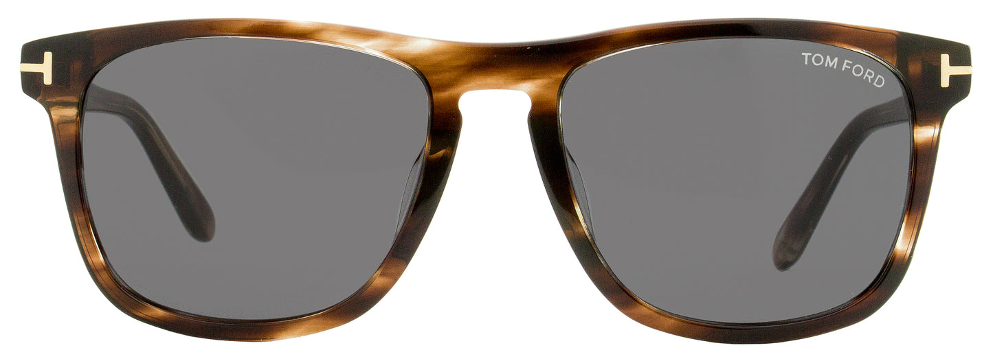 Tom Ford Rectangular Sunglasses TF930F Gerard-02 56A Brown Melange 56mm FT0930F