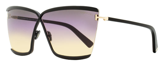 Tom Ford Square Sunglasses TF936 Elle-02 01B Black/Gold 71mm FT0936