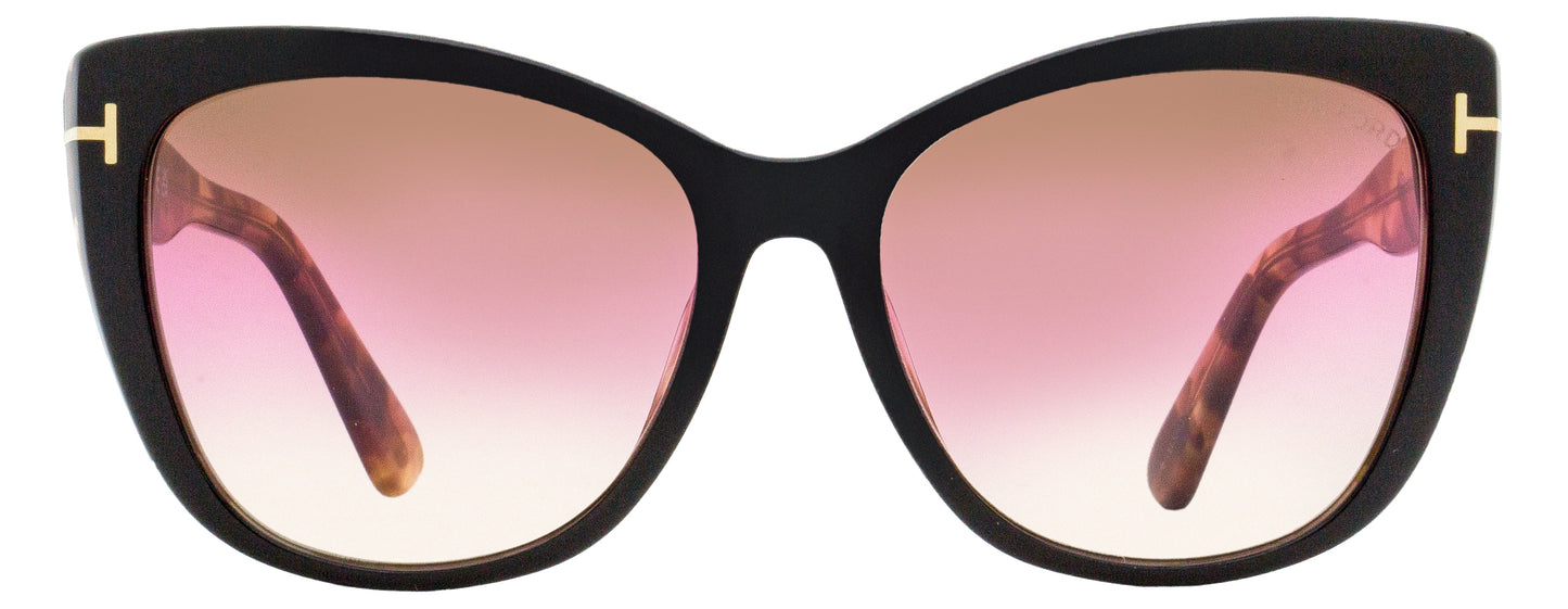 Tom Ford Cat Eye Sunglasses TF937 Nora 05F Black/Rose Havana 57mm FT0937