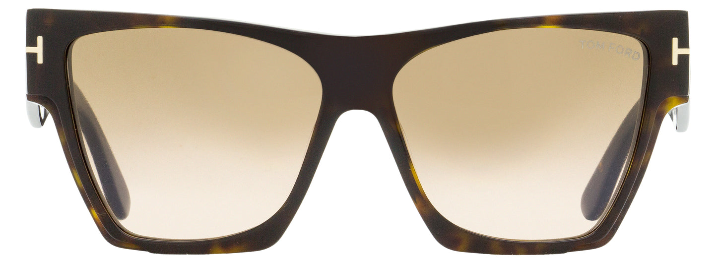 Tom Ford Geometric Sunglasses TF942 Dove 52K Dark Havana 59mm FT0942