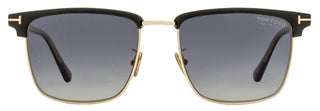 Tom Ford Polarized Hudson-02 Sunglasses TF997H 02D Matte Black/Gold 55mm FT0997