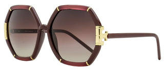 Tory Burch Hexagonal Sunglasses TY9072U 1901E2 Bordeaux 58mm
