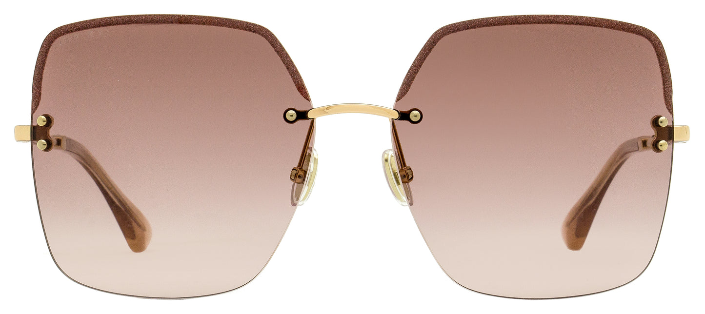 Jimmy Choo Square Sunglasses Tavi/N/S DDB3X Gold Copper 60mm
