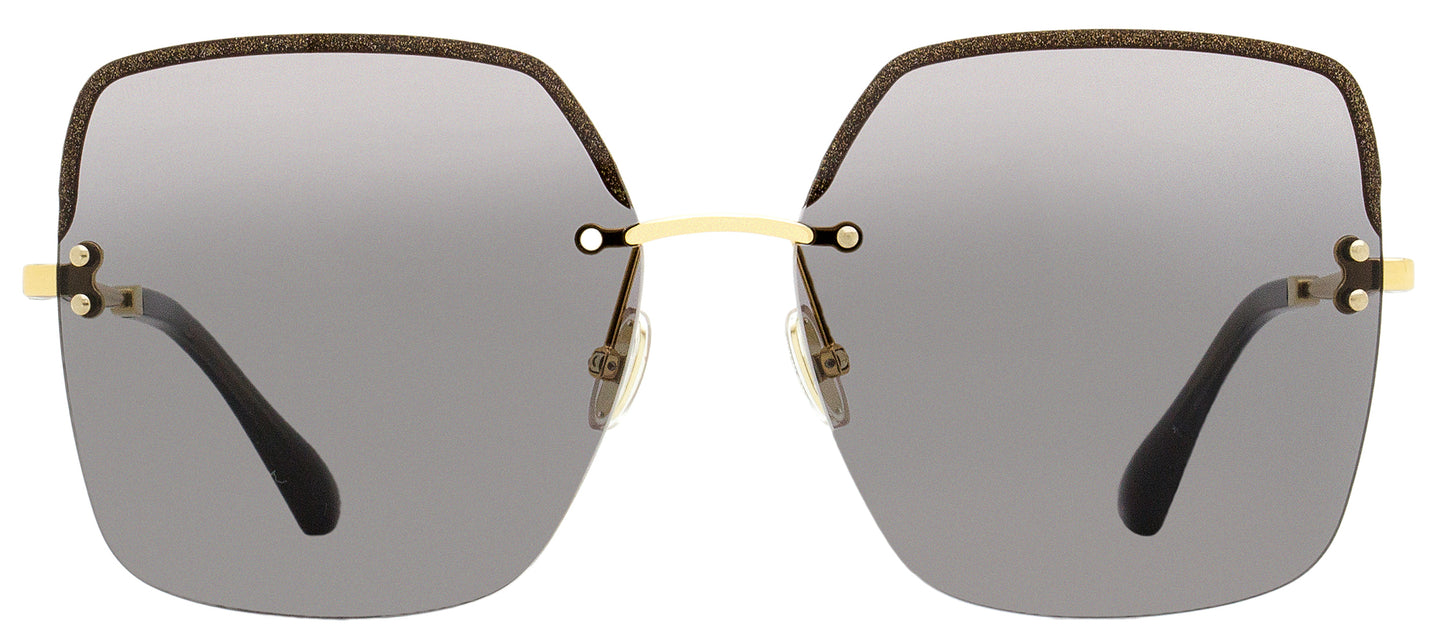 Jimmy Choo Square Sunglasses Tavi/S 2F79O Gray/Gold 60mm